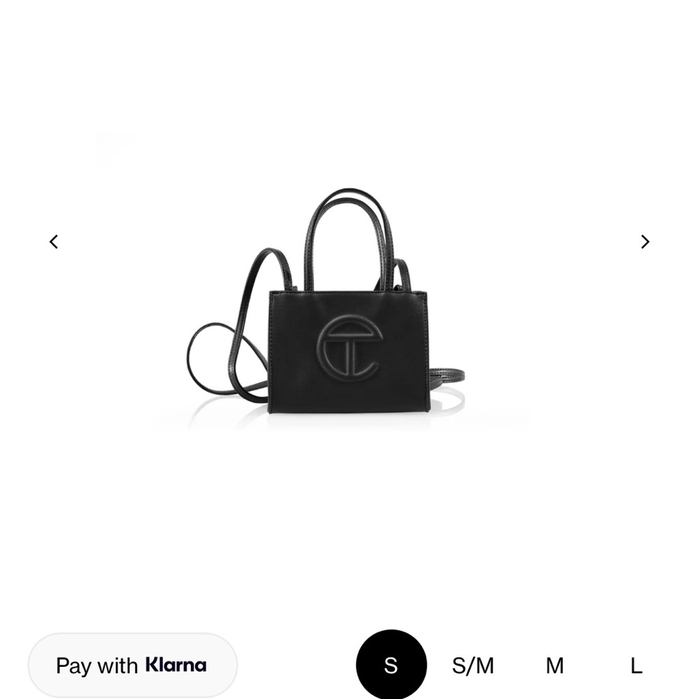 Telfar Black Mini Shopping Tote with Logo